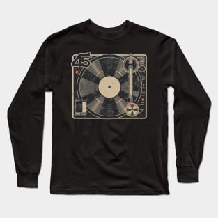 45 Record Adapter (Distressed) Long Sleeve T-Shirt